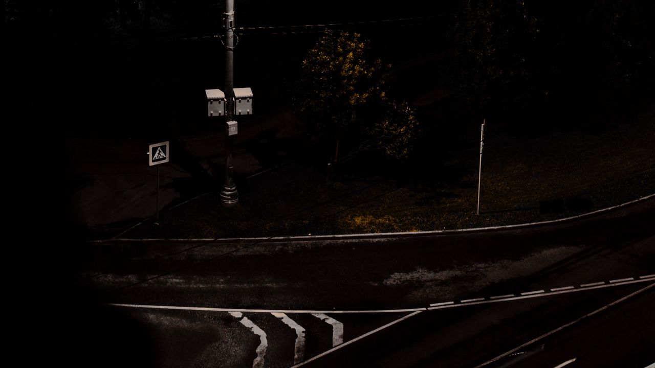 Wallpaper road, marking, dark, street