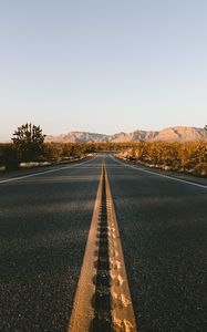 Preview wallpaper road, marking, desert, asphalt