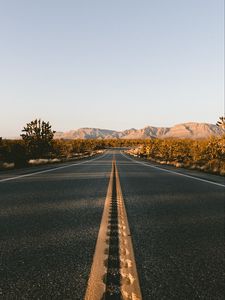 Preview wallpaper road, marking, desert, asphalt