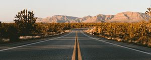 Preview wallpaper road, marking, desert, asphalt