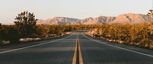 Preview wallpaper road, marking, desert, asphalt