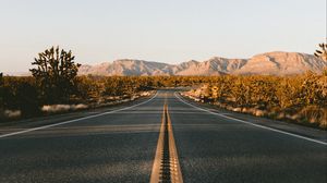 Preview wallpaper road, marking, desert, asphalt