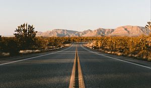 Preview wallpaper road, marking, desert, asphalt