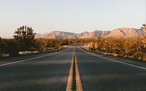 Preview wallpaper road, marking, desert, asphalt