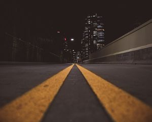 Preview wallpaper road, marking, distance, city