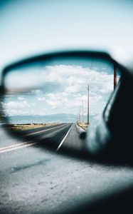 Preview wallpaper road, marking, distance, mirror, sky