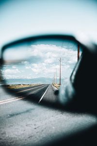 Preview wallpaper road, marking, distance, mirror, sky