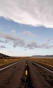 Preview wallpaper road, marking, field, horizon, nature