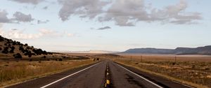 Preview wallpaper road, marking, field, horizon, nature