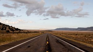 Preview wallpaper road, marking, field, horizon, nature