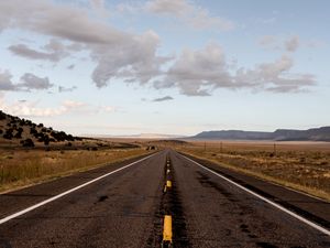 Preview wallpaper road, marking, field, horizon, nature