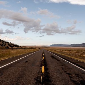 Preview wallpaper road, marking, field, horizon, nature