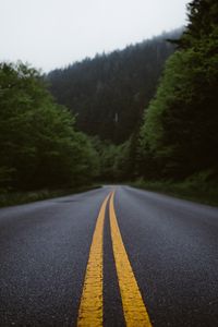 Preview wallpaper road, marking, forest, bushes