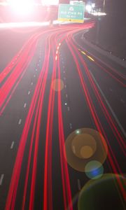 Preview wallpaper road, marking, glare, turn