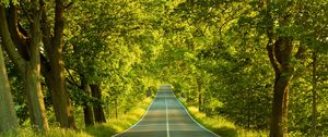 Preview wallpaper road, marking, greens, summer, trees