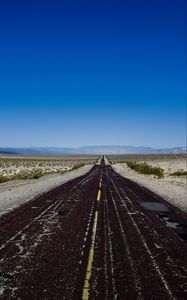 Preview wallpaper road, marking, horizon, mountains, sky