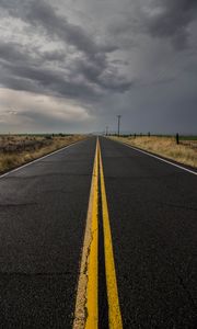 Preview wallpaper road, marking, horizon, asphalt, grass