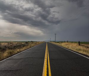 Preview wallpaper road, marking, horizon, asphalt, grass