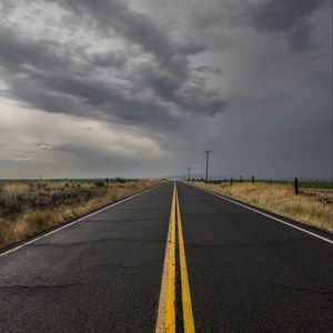 Preview wallpaper road, marking, horizon, asphalt, grass