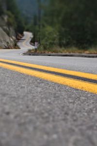 Preview wallpaper road, marking, lines, yellow, asphalt, turns