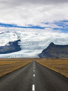 Preview wallpaper road, marking, mountains