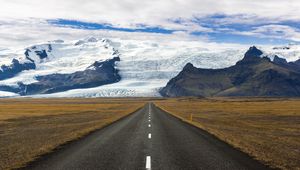 Preview wallpaper road, marking, mountains