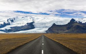 Preview wallpaper road, marking, mountains