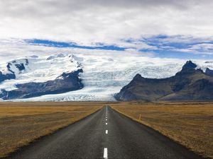 Preview wallpaper road, marking, mountains