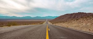 Preview wallpaper road, marking, mountains