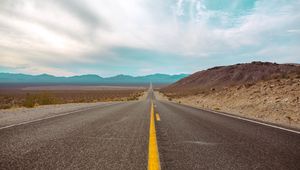 Preview wallpaper road, marking, mountains