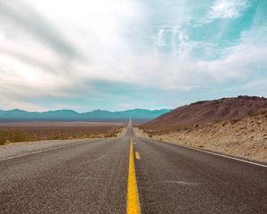 Preview wallpaper road, marking, mountains