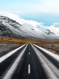 Preview wallpaper road, marking, mountains, direction