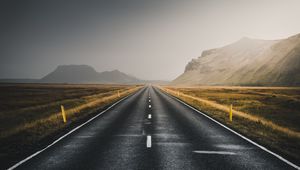 Preview wallpaper road, marking, mountains, asphalt, direction