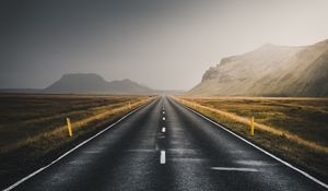 Preview wallpaper road, marking, mountains, asphalt, direction