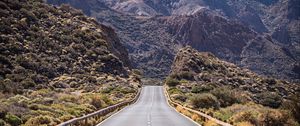 Preview wallpaper road, marking, mountains, landscape, nature