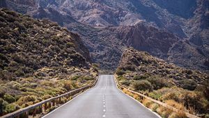 Preview wallpaper road, marking, mountains, landscape, nature