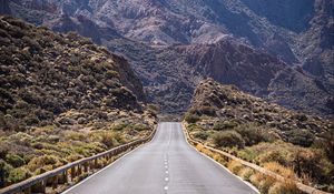 Preview wallpaper road, marking, mountains, landscape, nature