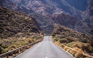 Preview wallpaper road, marking, mountains, landscape, nature