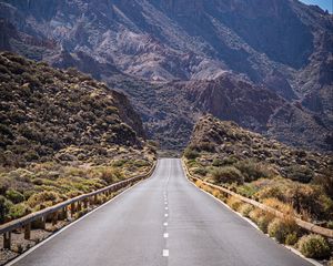 Preview wallpaper road, marking, mountains, landscape, nature