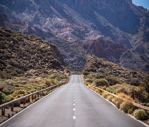 Preview wallpaper road, marking, mountains, landscape, nature