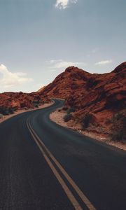 Preview wallpaper road, marking, prairies, distance, usa