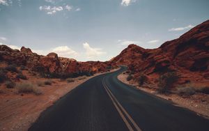 Preview wallpaper road, marking, prairies, distance, usa