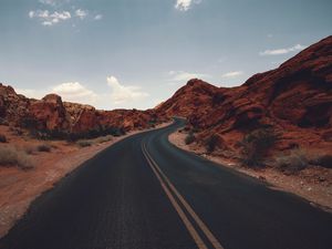 Preview wallpaper road, marking, prairies, distance, usa