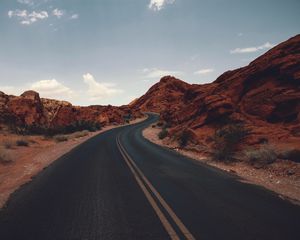 Preview wallpaper road, marking, prairies, distance, usa