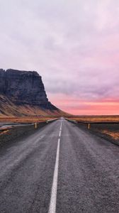 Preview wallpaper road, marking, sky, mountains