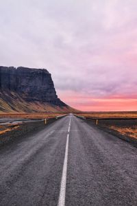 Preview wallpaper road, marking, sky, mountains