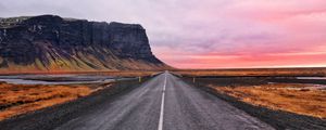 Preview wallpaper road, marking, sky, mountains