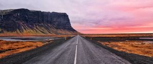 Preview wallpaper road, marking, sky, mountains