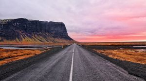 Preview wallpaper road, marking, sky, mountains