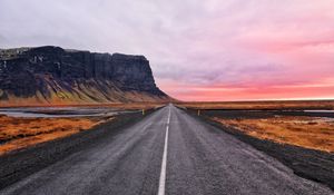 Preview wallpaper road, marking, sky, mountains